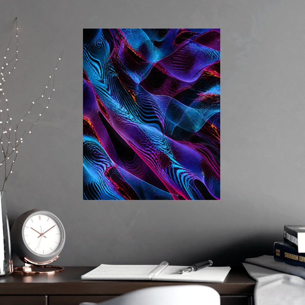 Moire Frost Relay KOSVYRE poster product mockup, alternate view