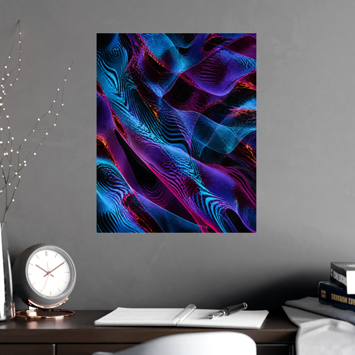 Moire Frost Relay KOSVYRE poster product mockup, alternate view
