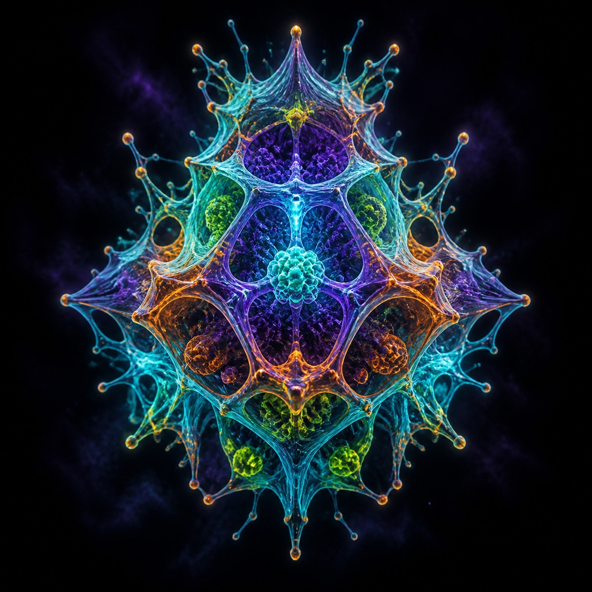Close-up of the original KOSVYRE artwork Molecular Mirage