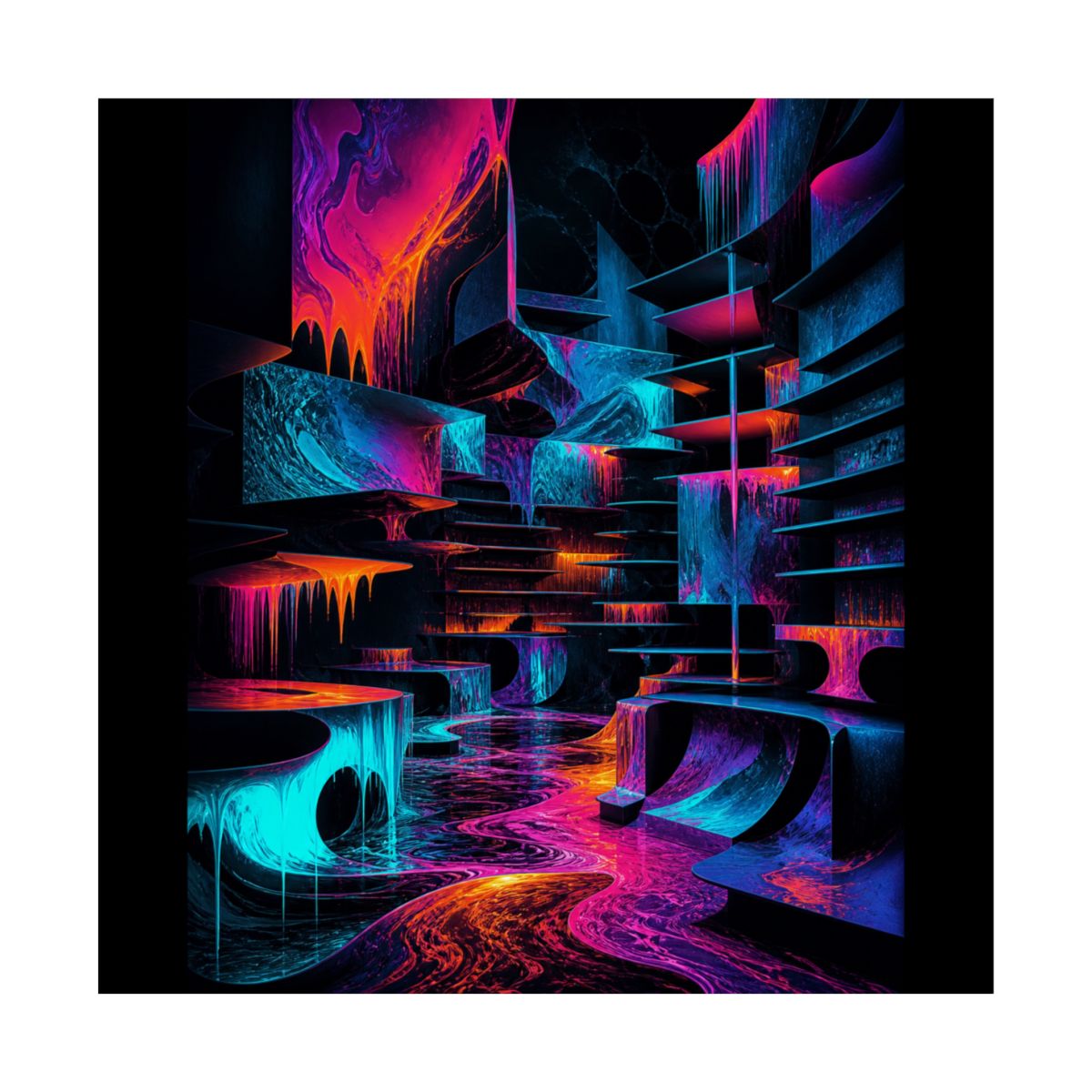 Molten Index Chamber KOSVYRE art print product mockup, front view