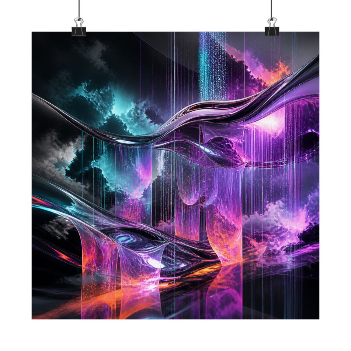 Molten Weather Loom KOSVYRE art print product mockup, alternate front view