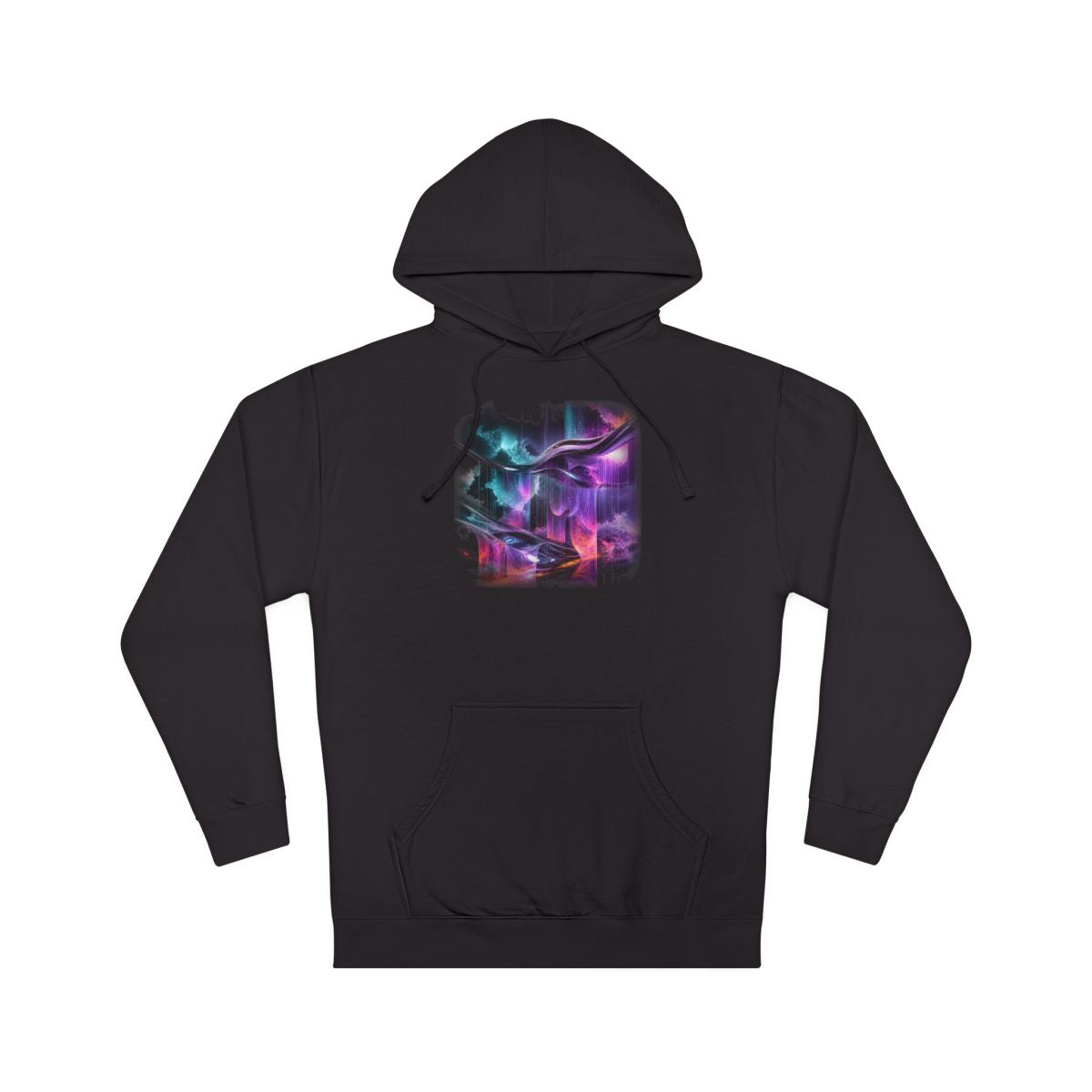 Molten Weather Loom KOSVYRE hoodie product mockup, front view