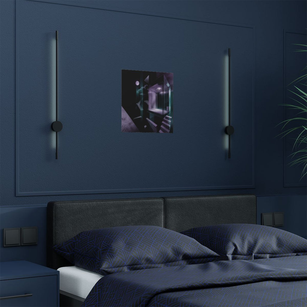 Moonlit Null Elevator KOSVYRE art print product mockup, detail view