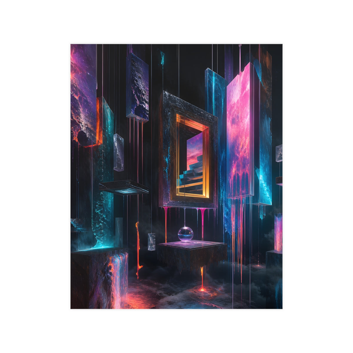 Museum of Falling Light KOSVYRE poster product mockup, front view