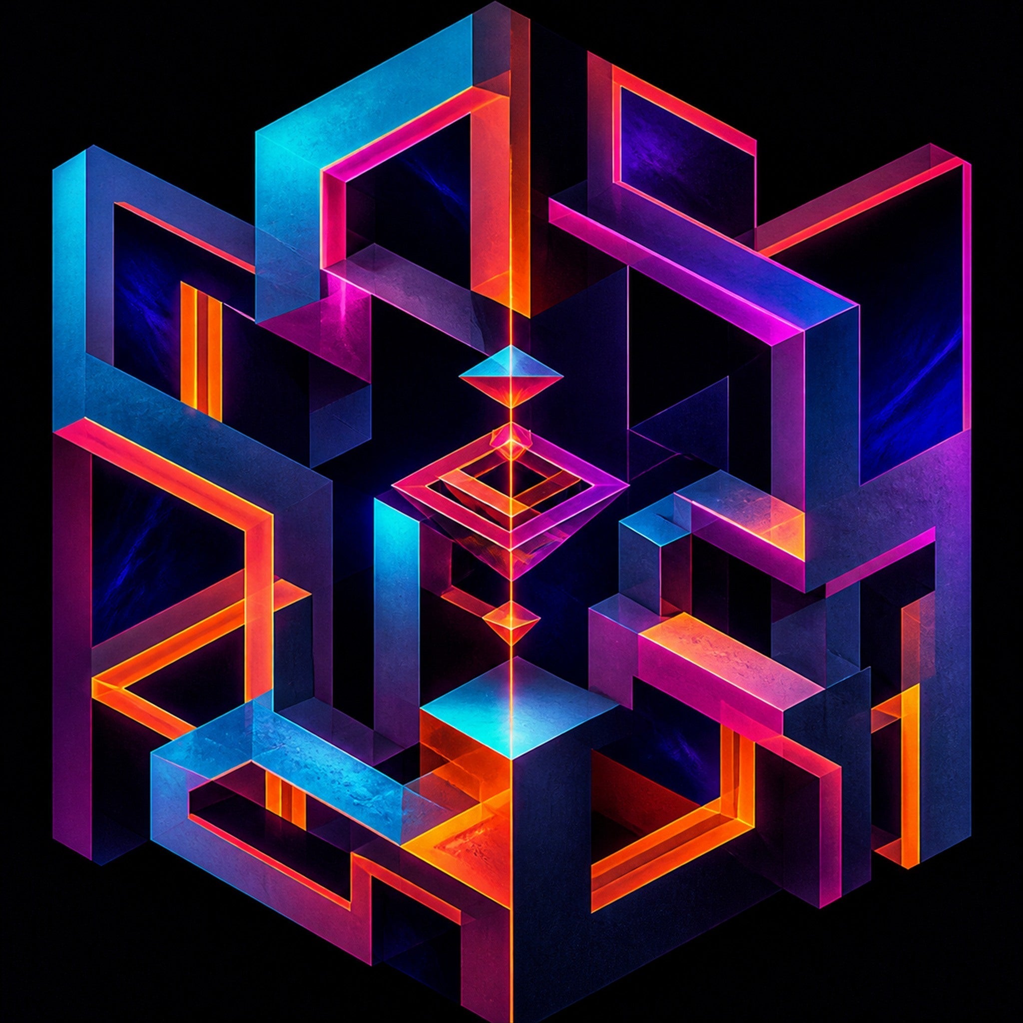 Close-up of the original KOSVYRE artwork Negative Space Oracle