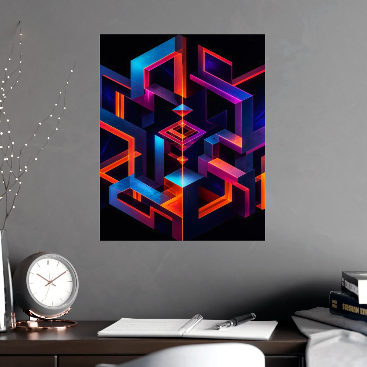 Negative Space Oracle KOSVYRE poster product mockup, alternate view