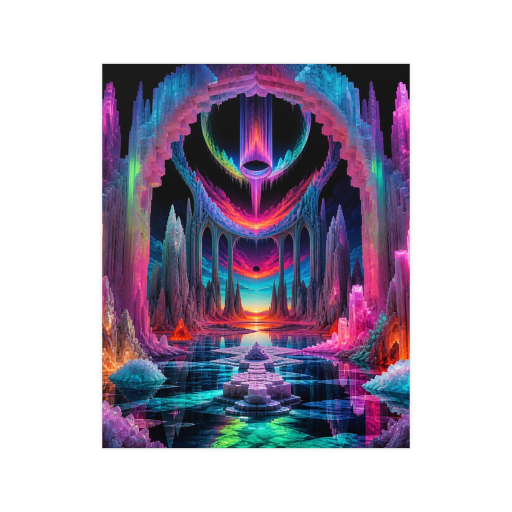 Neon Salt Cathedral KOSVYRE poster product mockup, front view