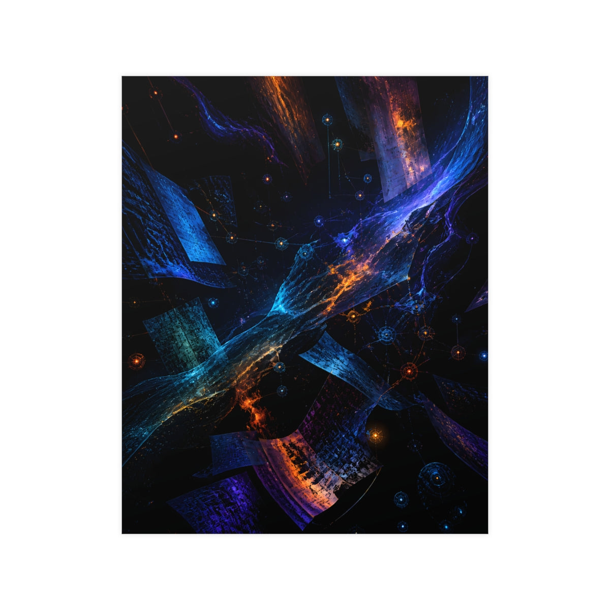 Night Archive Weather KOSVYRE poster product mockup, front view