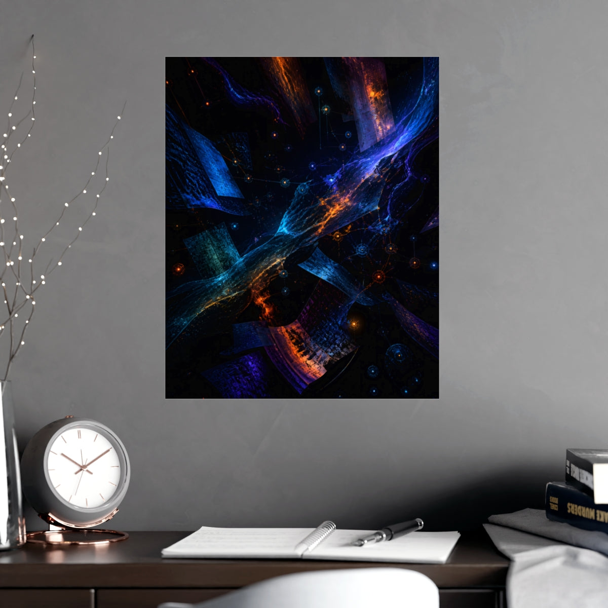 Night Archive Weather KOSVYRE poster product mockup, alternate view