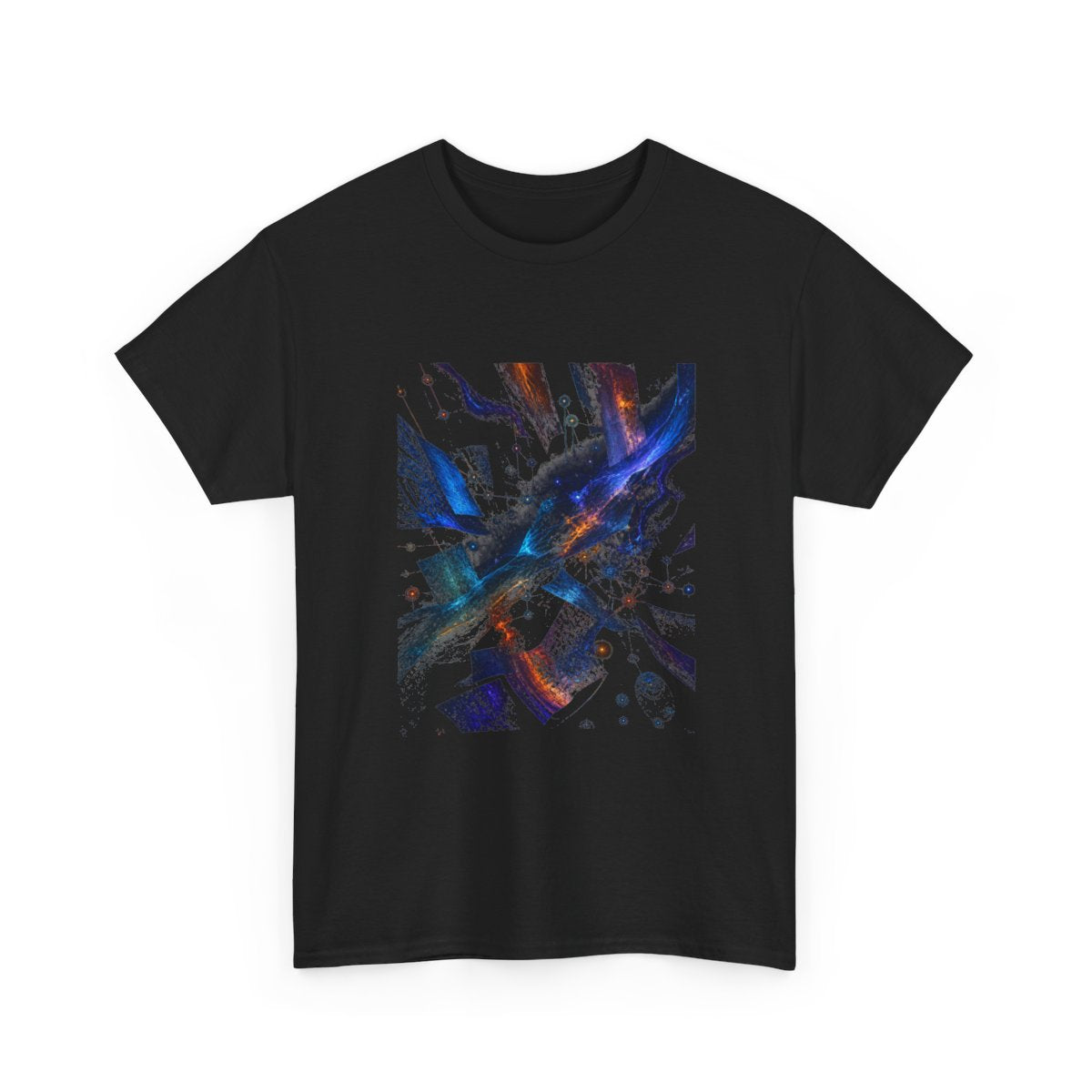 Night Archive Weather KOSVYRE graphic tee product mockup, alternate front view