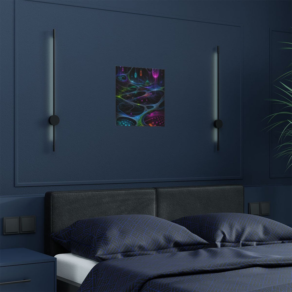 Night Circuit Meadow KOSVYRE art print product mockup, detail view