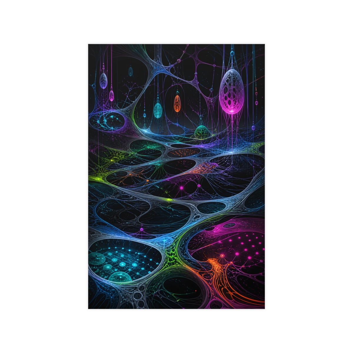 Night Circuit Meadow KOSVYRE poster product mockup, front view
