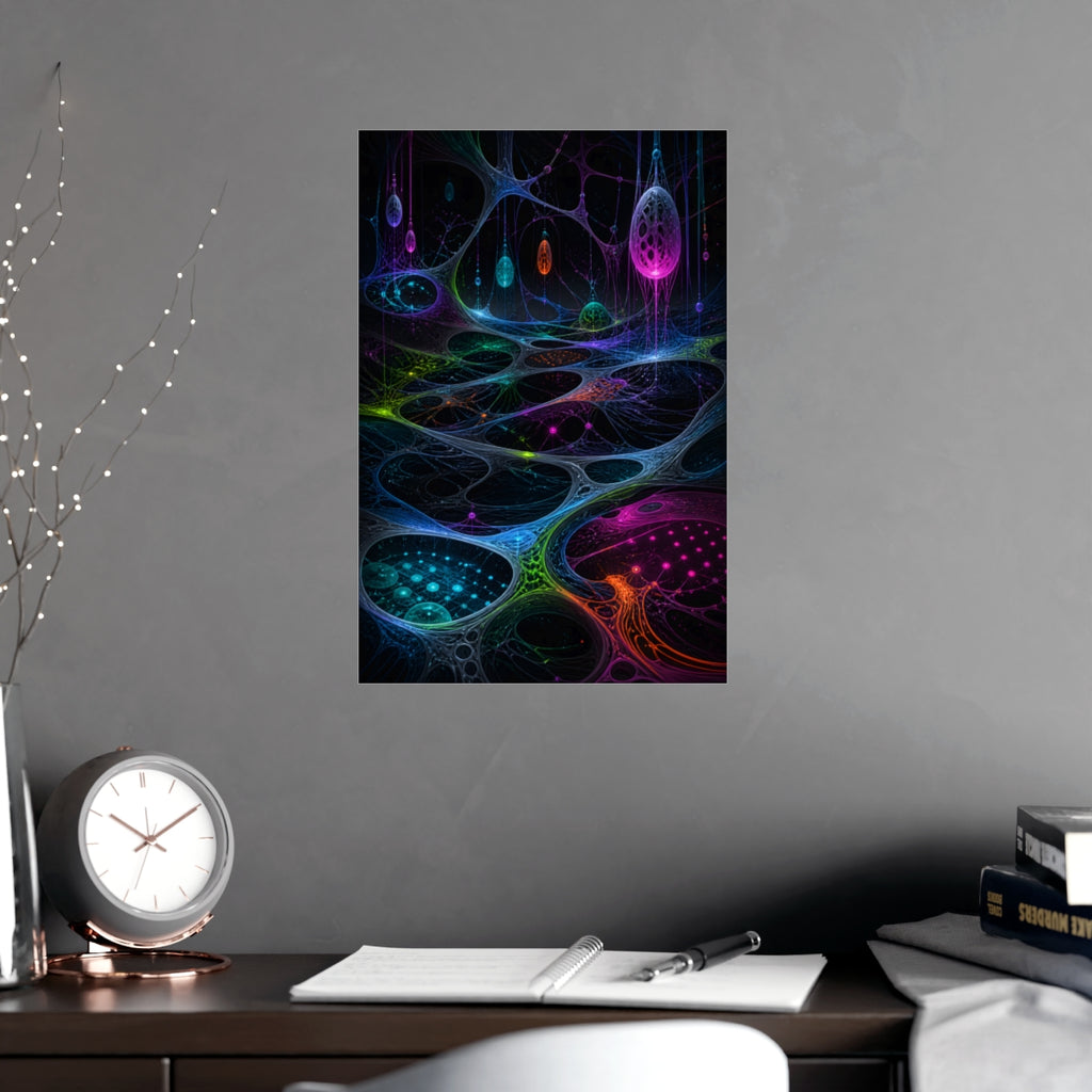 Night Circuit Meadow KOSVYRE poster product mockup, alternate view