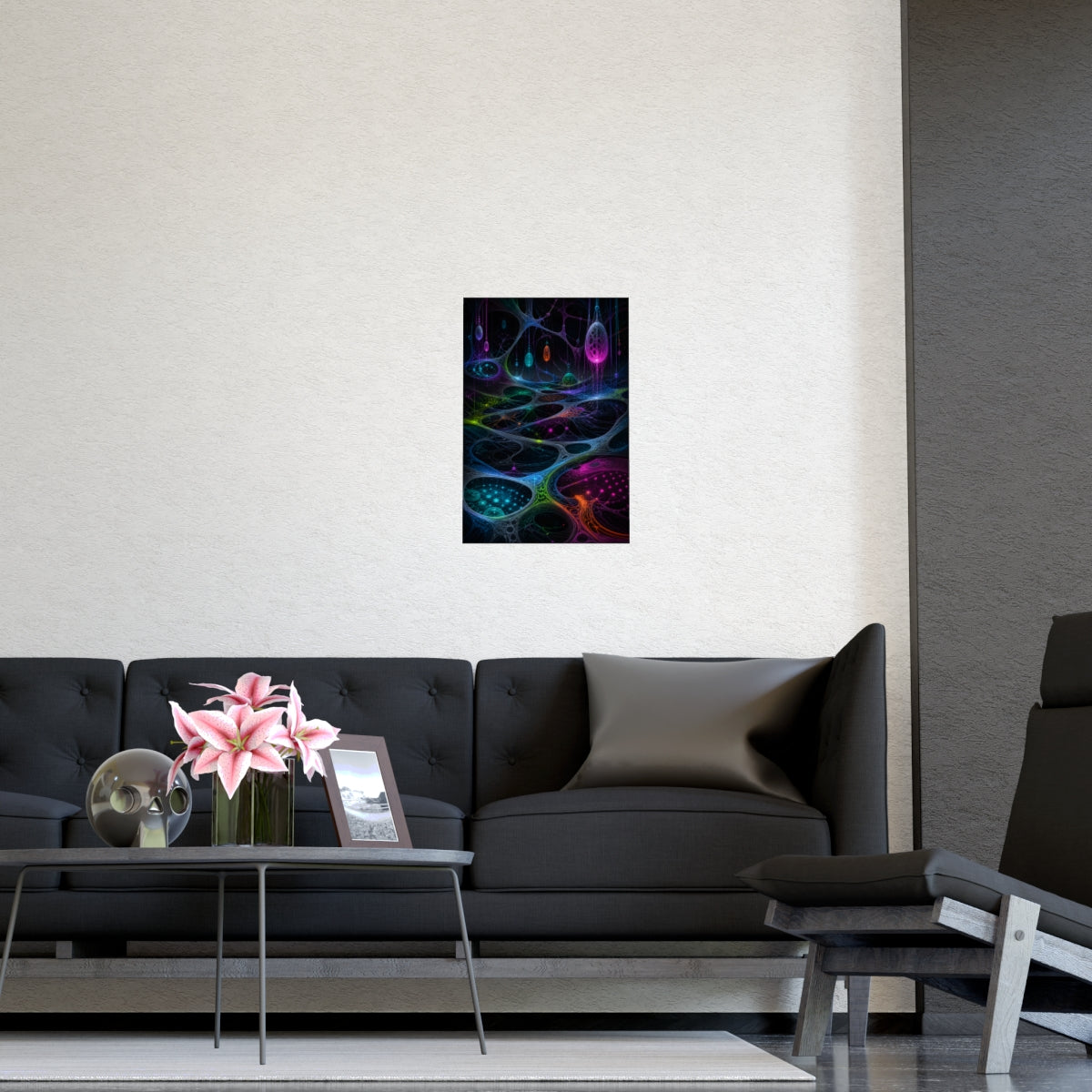 Night Circuit Meadow KOSVYRE poster product mockup, detail view