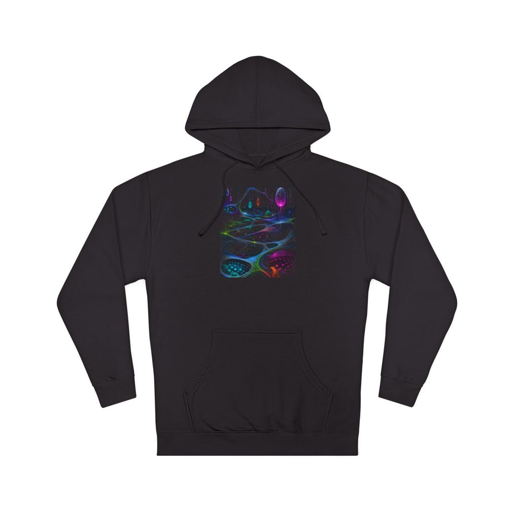 Night Circuit Meadow KOSVYRE hoodie product mockup, front view