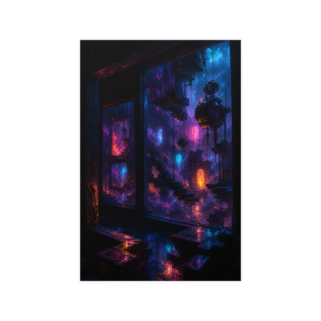 Night Window Machinery KOSVYRE poster product mockup, front view