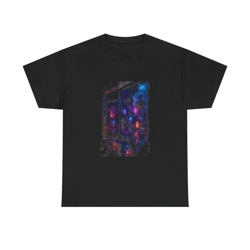 Night Window Machinery KOSVYRE graphic tee product mockup, front view