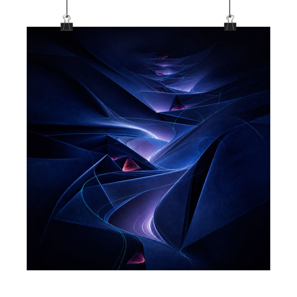 Nocturne Fold Garden KOSVYRE art print product mockup, alternate front view