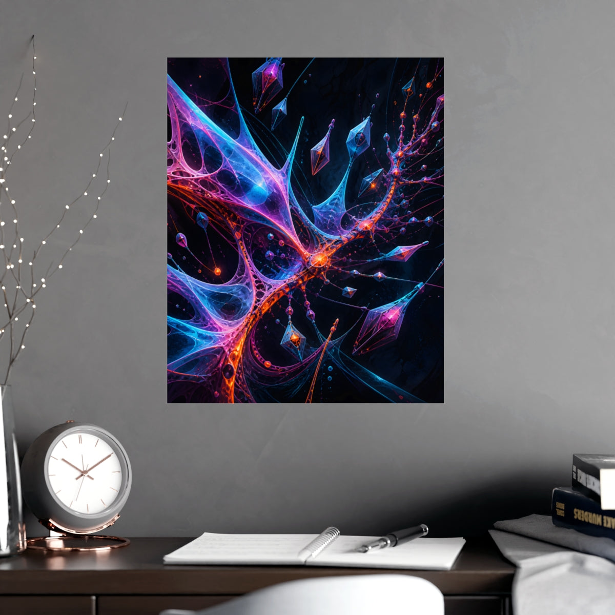 Null Meridian Bloom KOSVYRE poster product mockup, alternate view