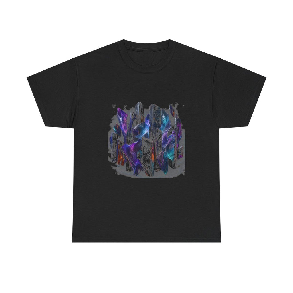Obsidian Mica Choir KOSVYRE graphic tee product mockup, front view