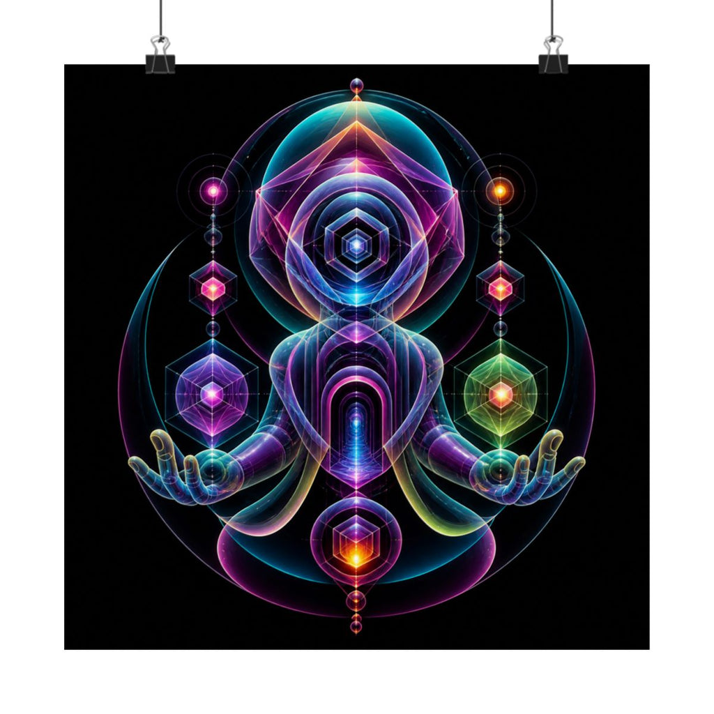 Oracle of Soft Geometry KOSVYRE art print product mockup, alternate front view