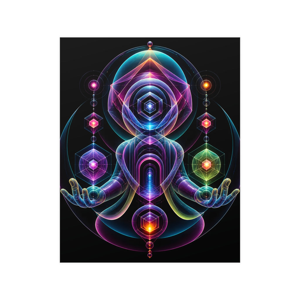 Oracle of Soft Geometry KOSVYRE poster product mockup, front view