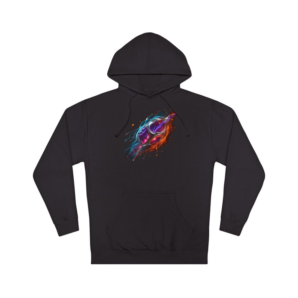 Orange Drift Organism KOSVYRE hoodie product mockup, front view