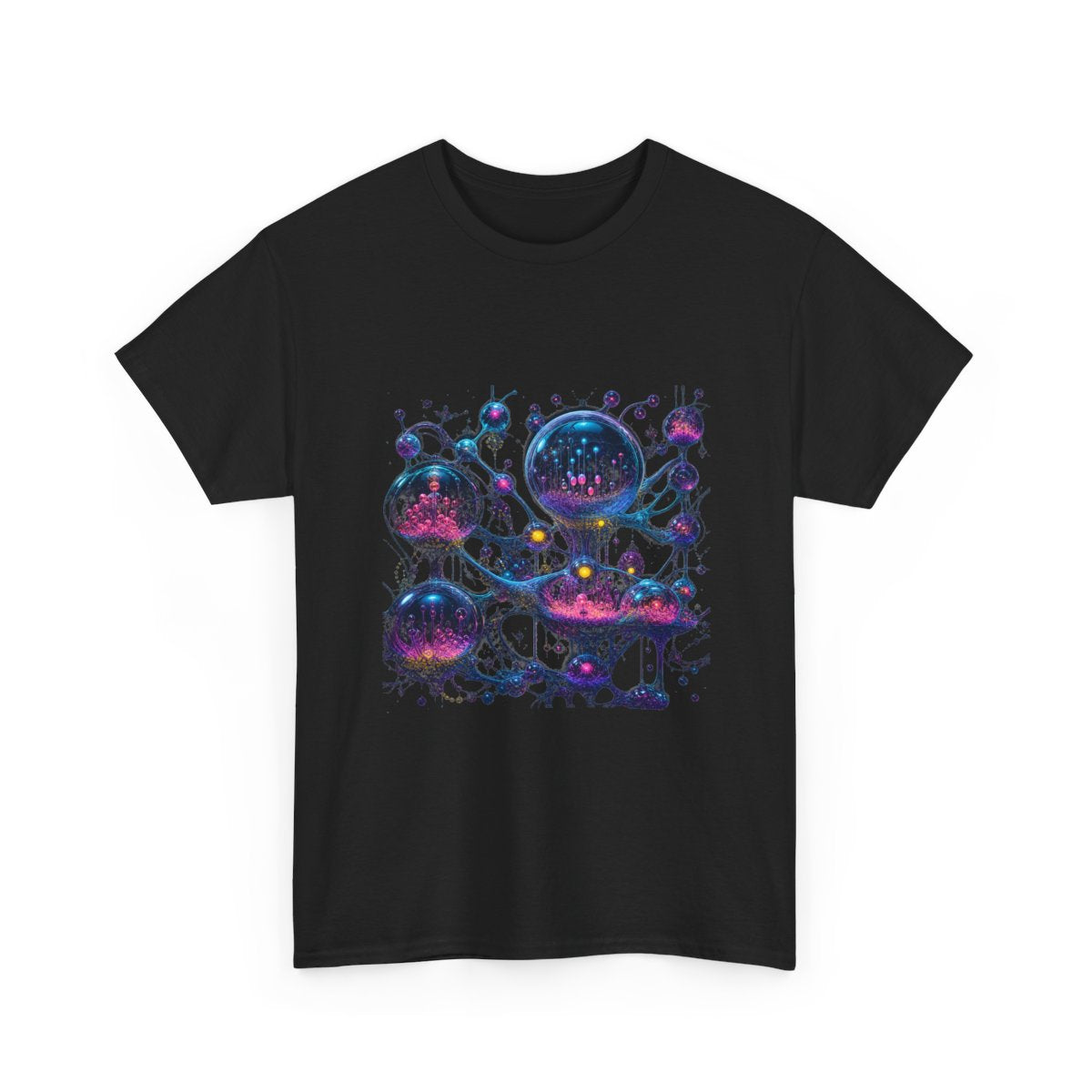 Orbital Glass Orchard KOSVYRE graphic tee product mockup, alternate front view