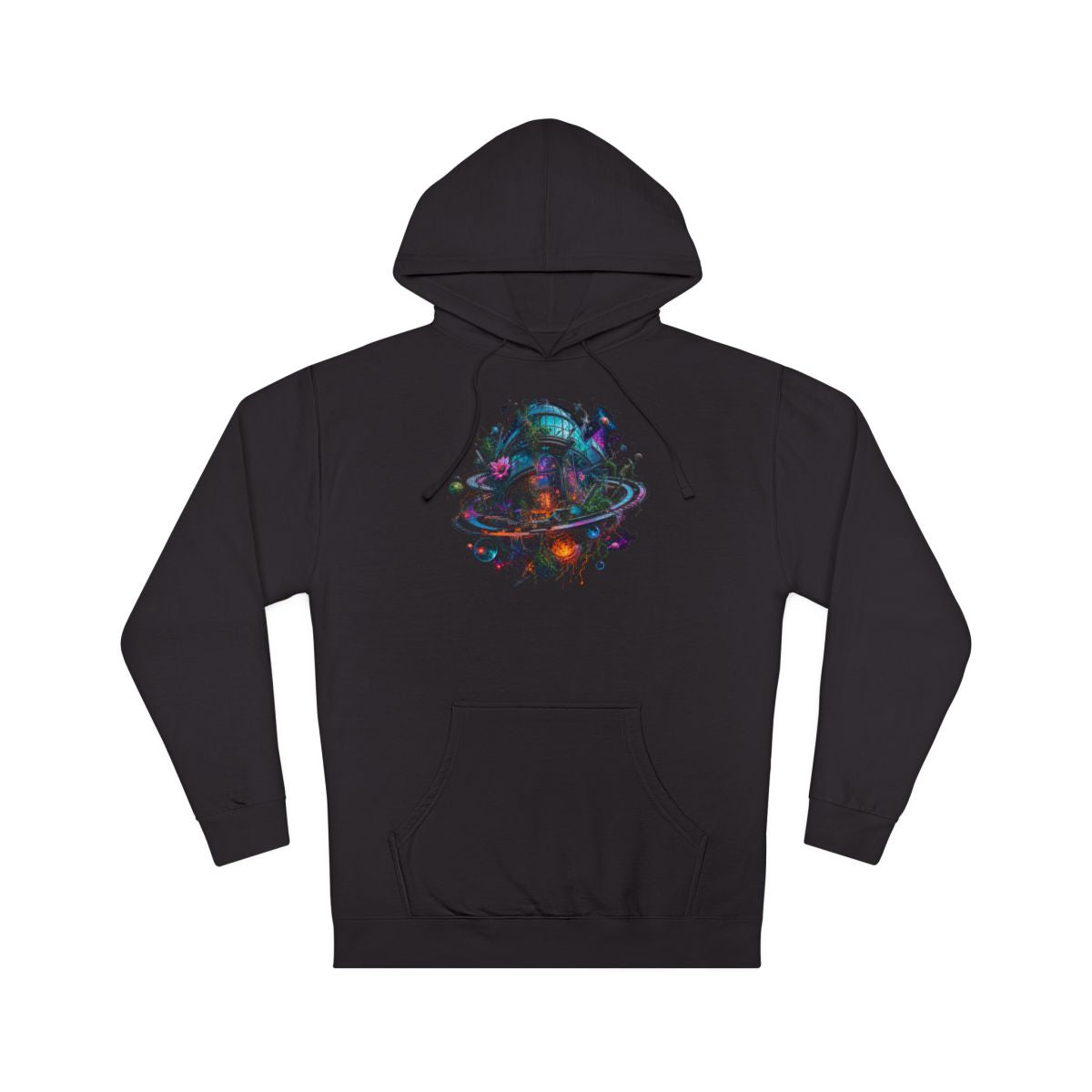 Orbital Hothouse Collapse KOSVYRE hoodie product mockup, front view