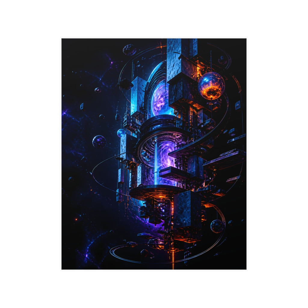 Orbiting Archive Engine KOSVYRE poster product mockup, front view