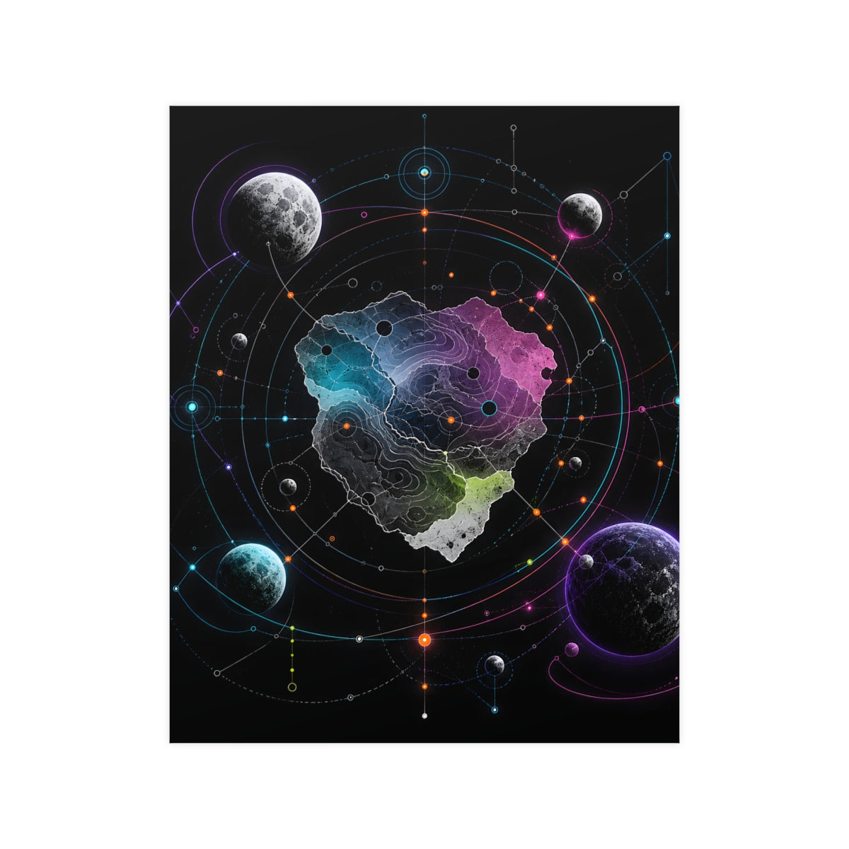 Orbiting Atlas KOSVYRE poster product mockup, front view