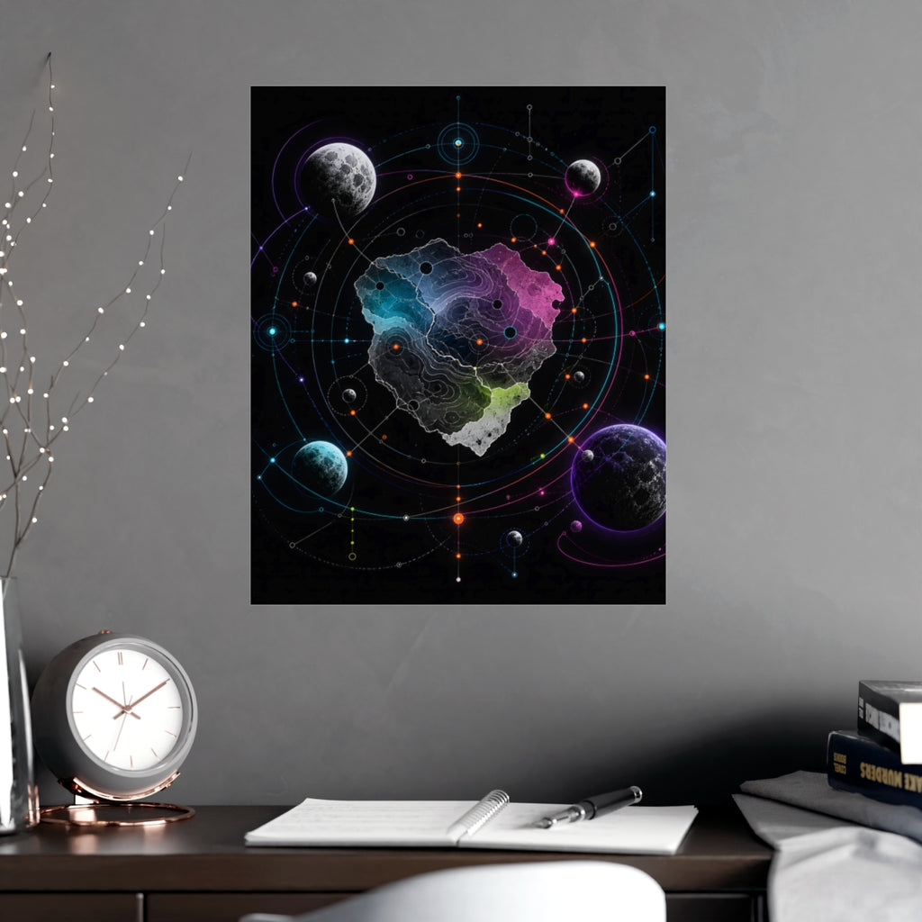 Orbiting Atlas KOSVYRE poster product mockup, alternate view