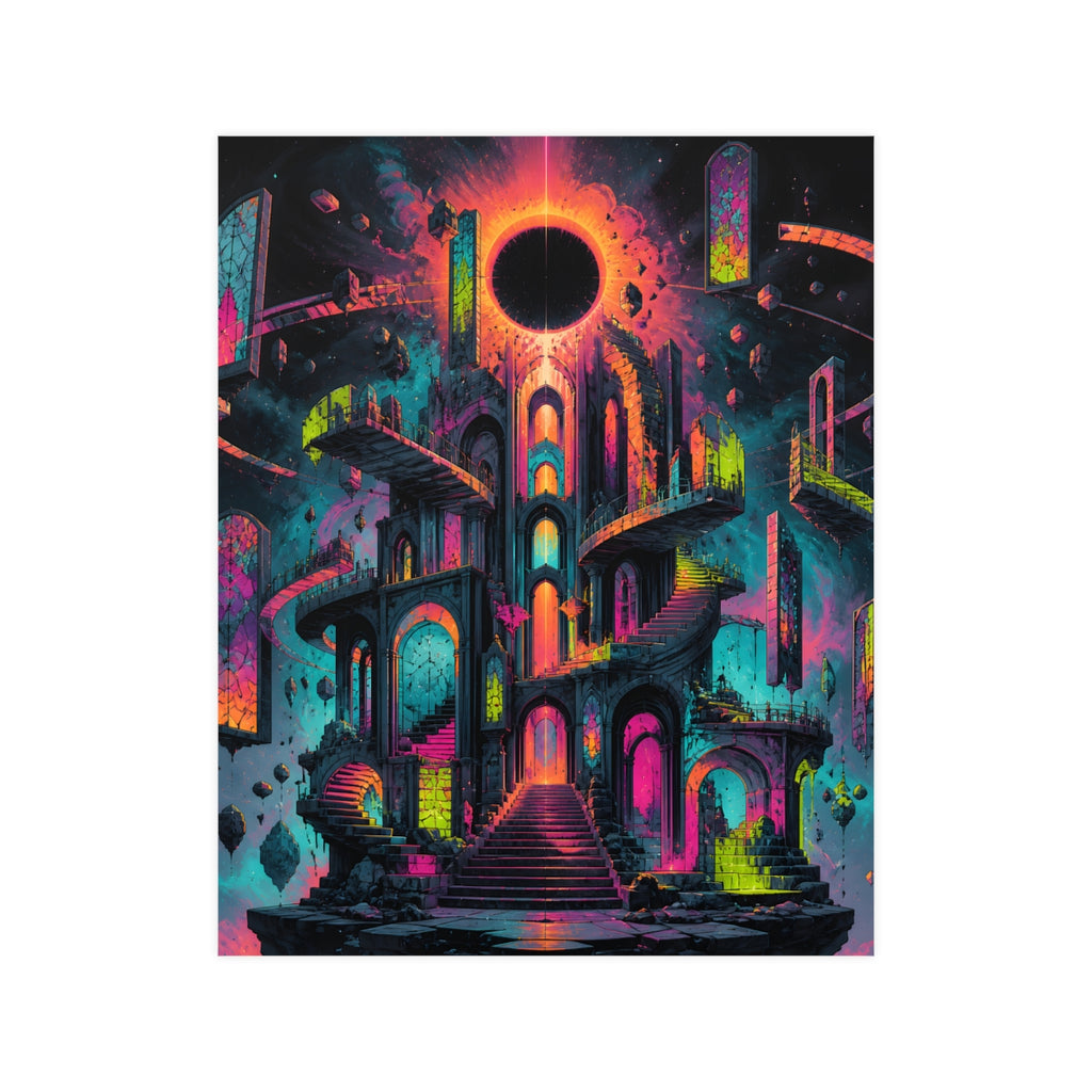 Orbiting Cathedral KOSVYRE poster product mockup, front view