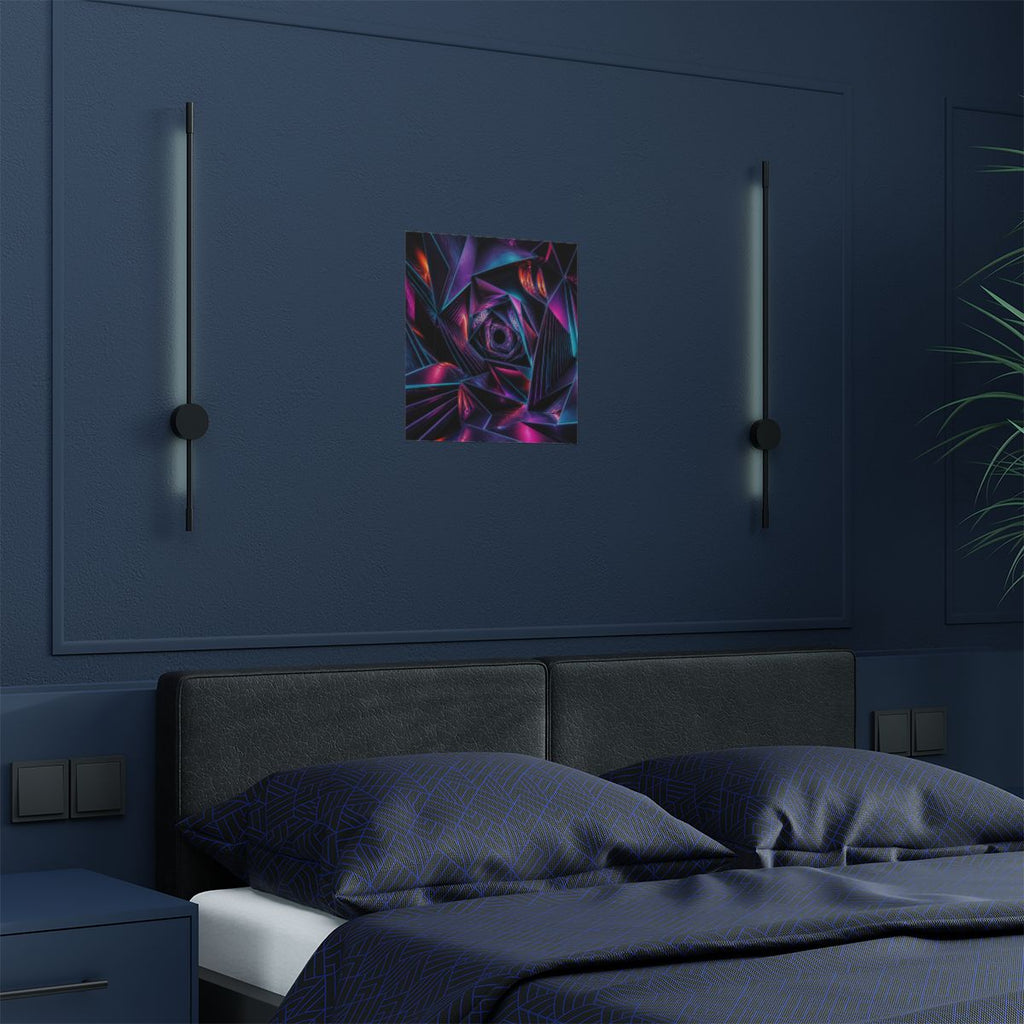 Orbiting Fold Cathedral KOSVYRE art print product mockup, detail view