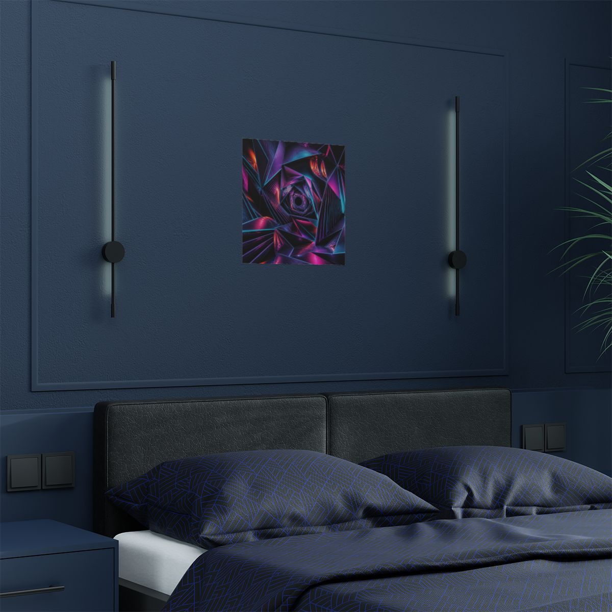 Orbiting Fold Cathedral KOSVYRE art print product mockup, detail view
