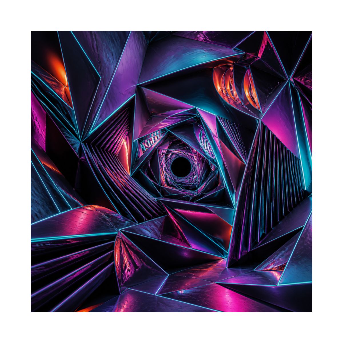 Orbiting Fold Cathedral KOSVYRE art print product mockup, front view