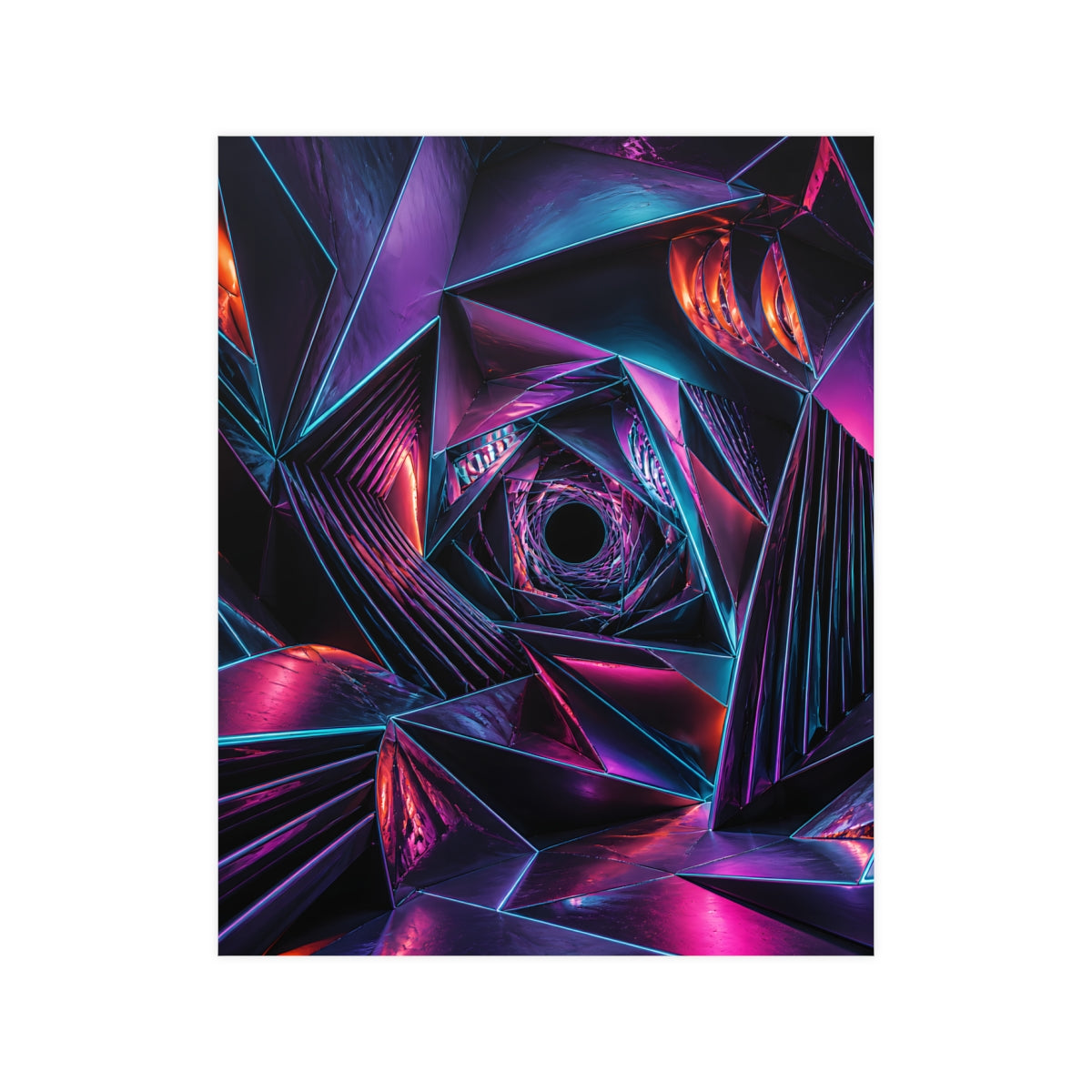 Orbiting Fold Cathedral KOSVYRE poster product mockup, front view