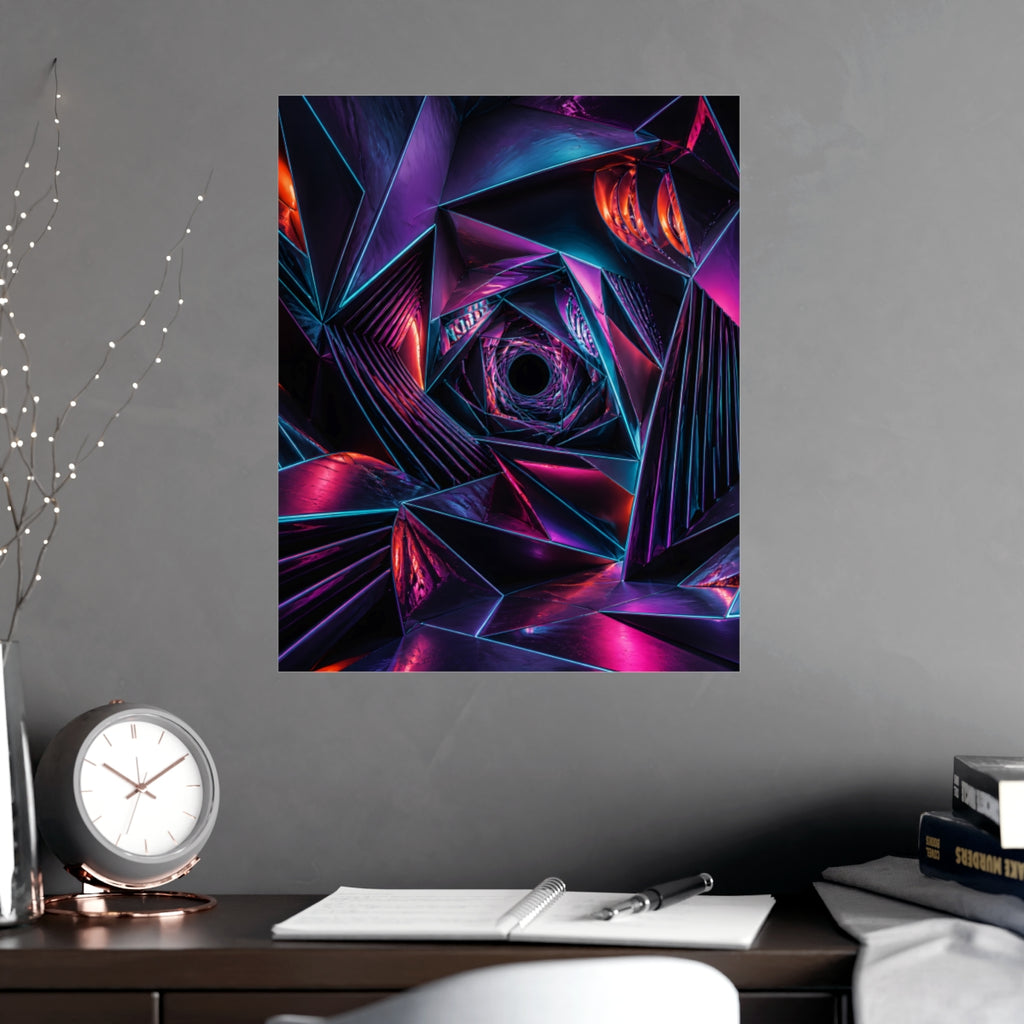 Orbiting Fold Cathedral KOSVYRE poster product mockup, alternate view