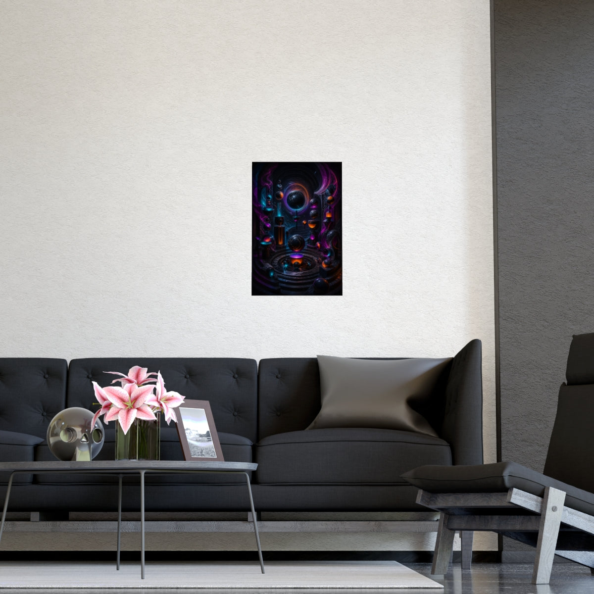 Orbitless Marble Choir KOSVYRE poster product mockup, detail view