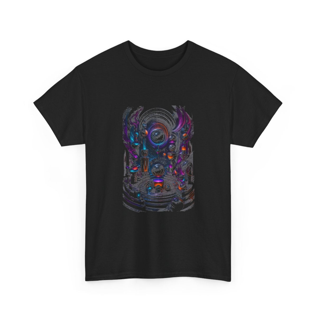 Orbitless Marble Choir KOSVYRE graphic tee product mockup, alternate front view