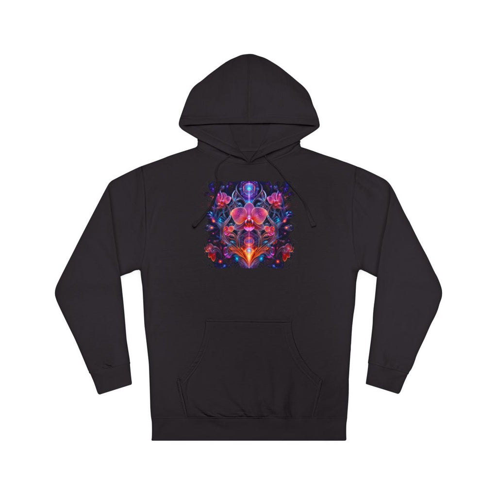 Orchid Signal Array KOSVYRE hoodie product mockup, front view