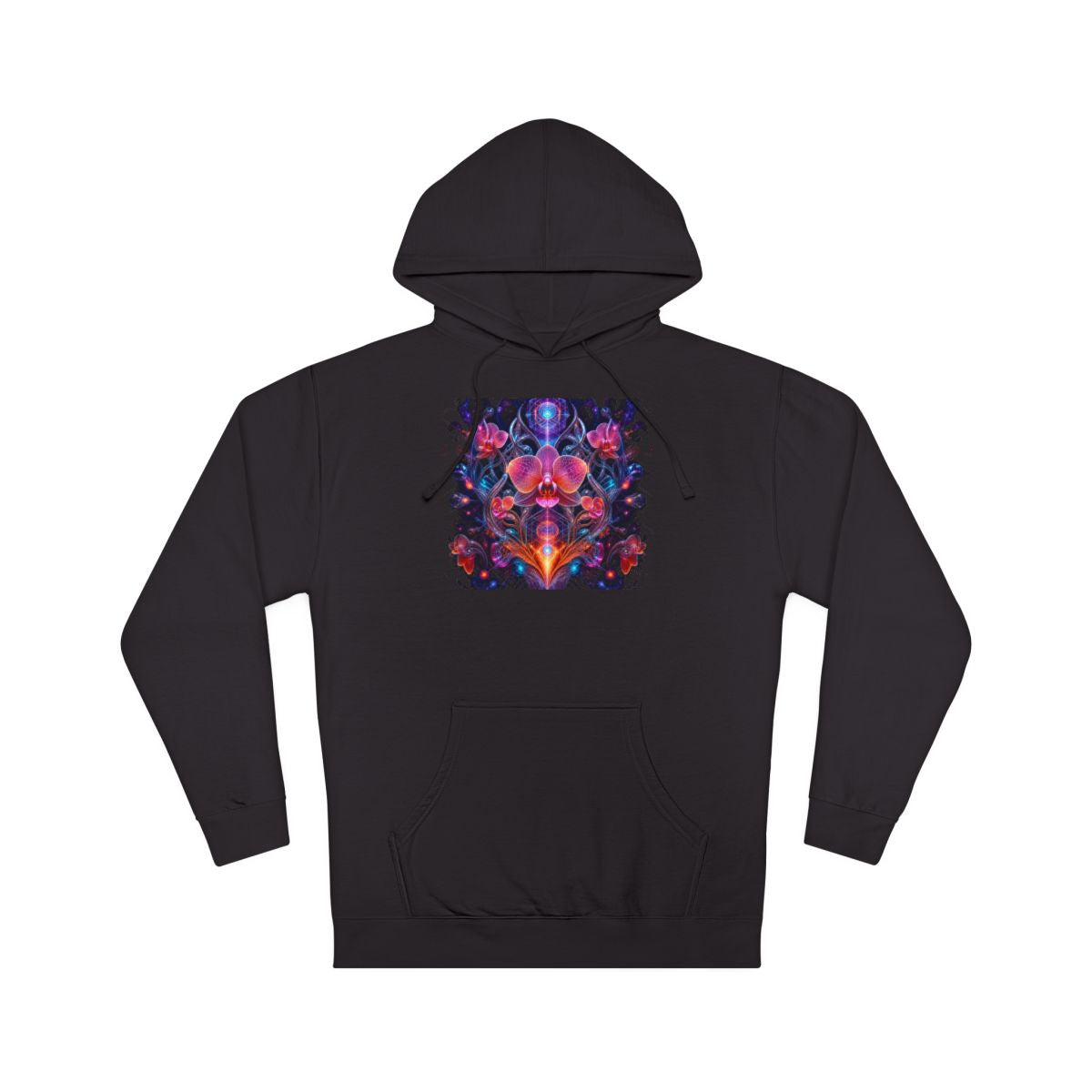 Orchid Signal Array KOSVYRE hoodie product mockup, front view