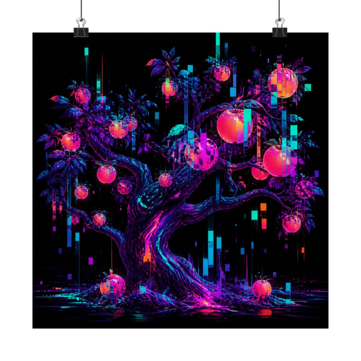 Packet Loss Orchard KOSVYRE art print product mockup, alternate front view