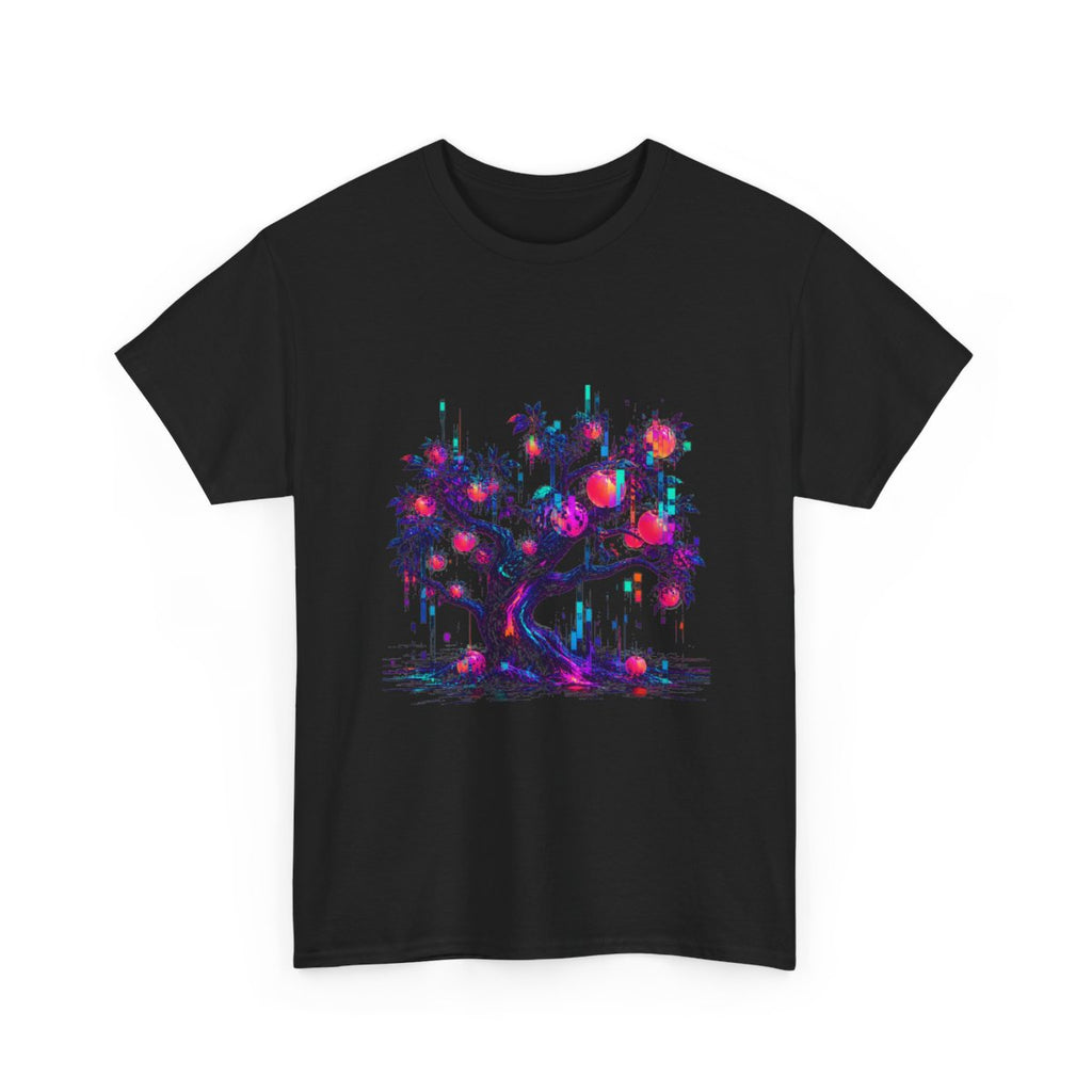Packet Loss Orchard KOSVYRE graphic tee product mockup, alternate front view