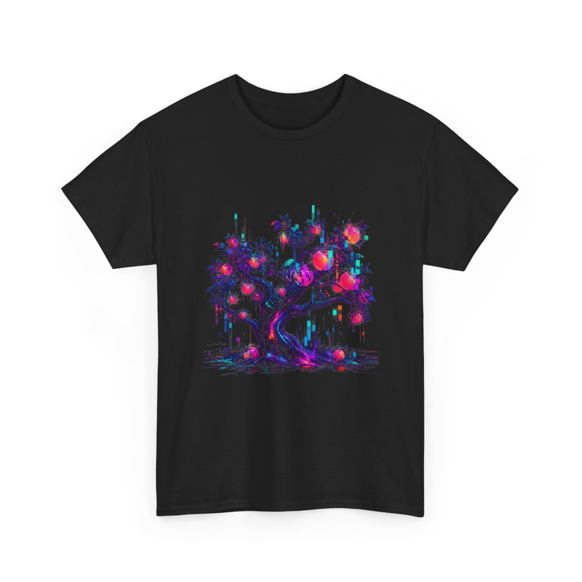 Packet Loss Orchard KOSVYRE graphic tee product mockup, alternate front view