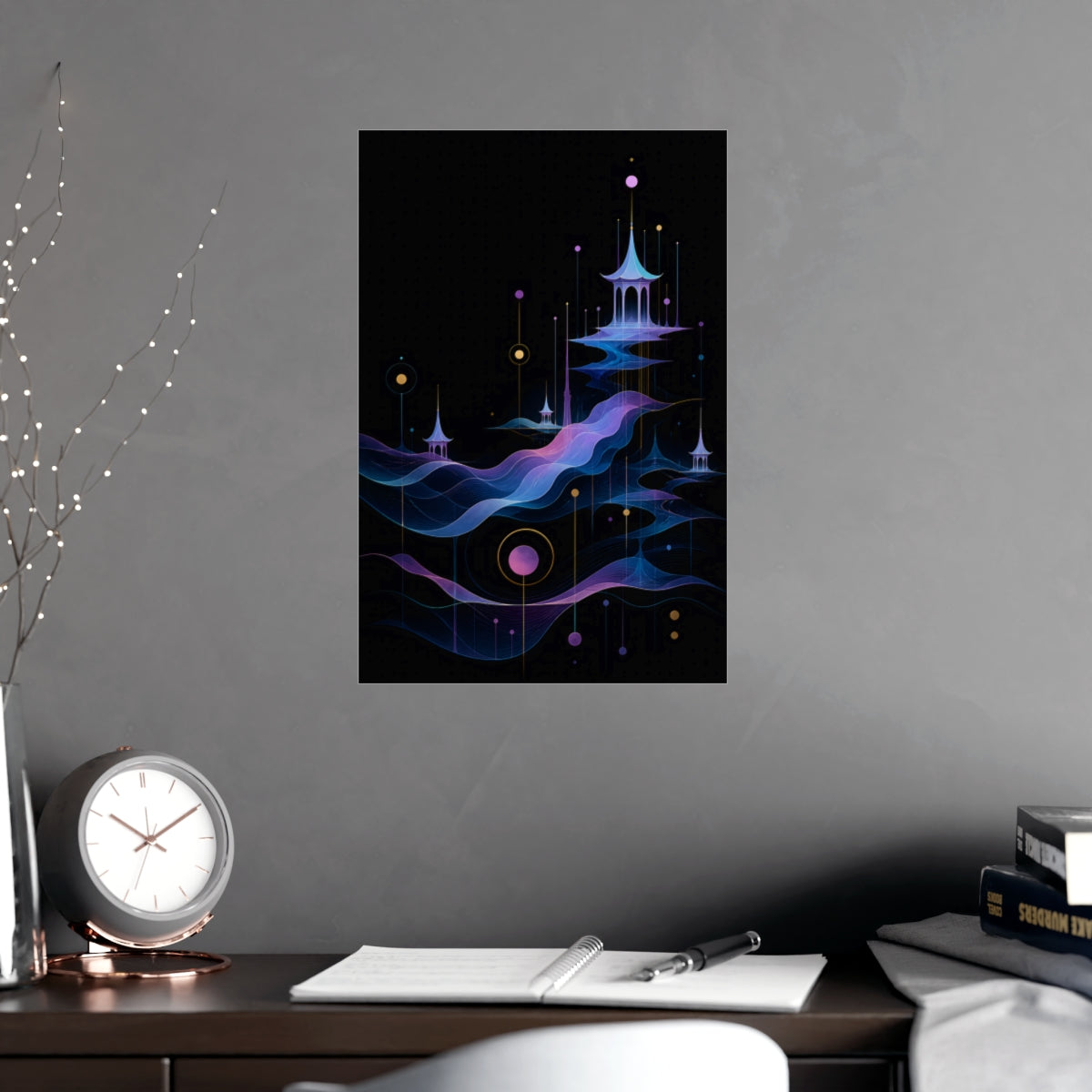 Pale Signal Pavilions KOSVYRE poster product mockup, alternate view