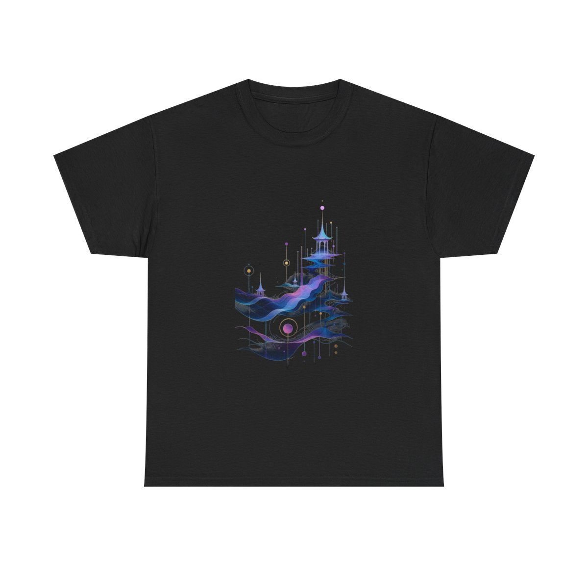 Pale Signal Pavilions KOSVYRE graphic tee product mockup, front view