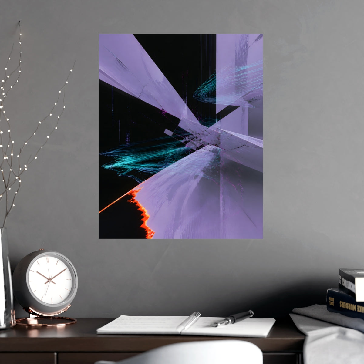 Pale Static Crossing KOSVYRE poster product mockup, alternate view