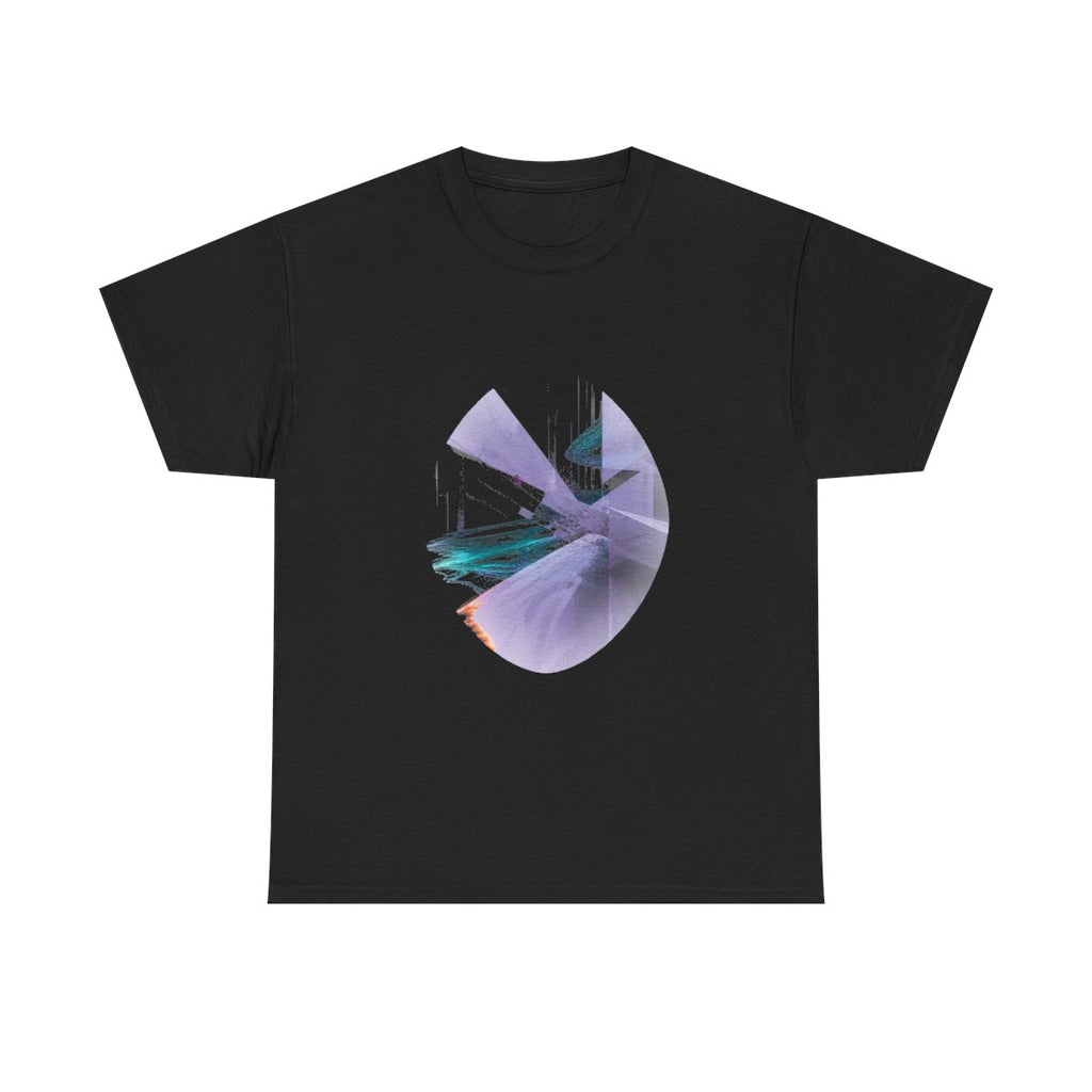 Pale Static Crossing KOSVYRE graphic tee product mockup, front view