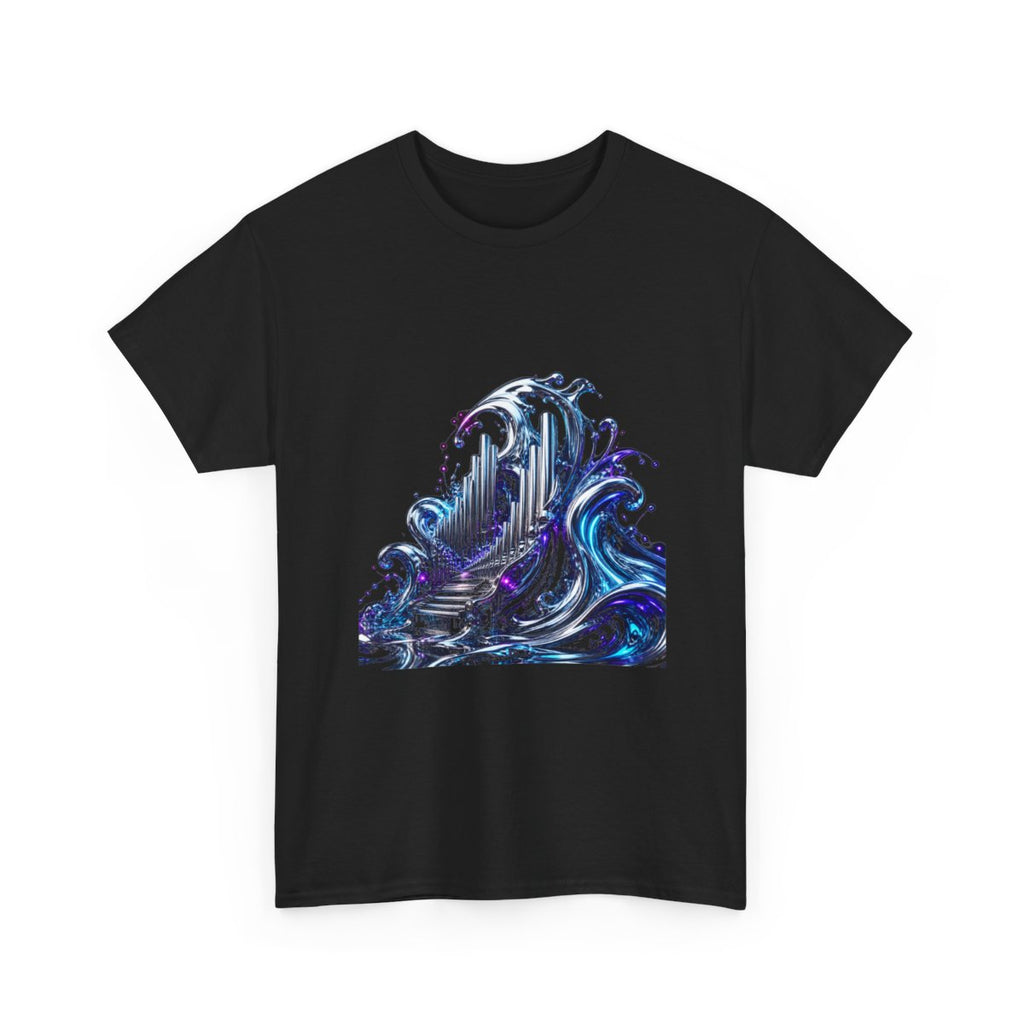 Periscope Chapel KOSVYRE graphic tee product mockup, alternate front view